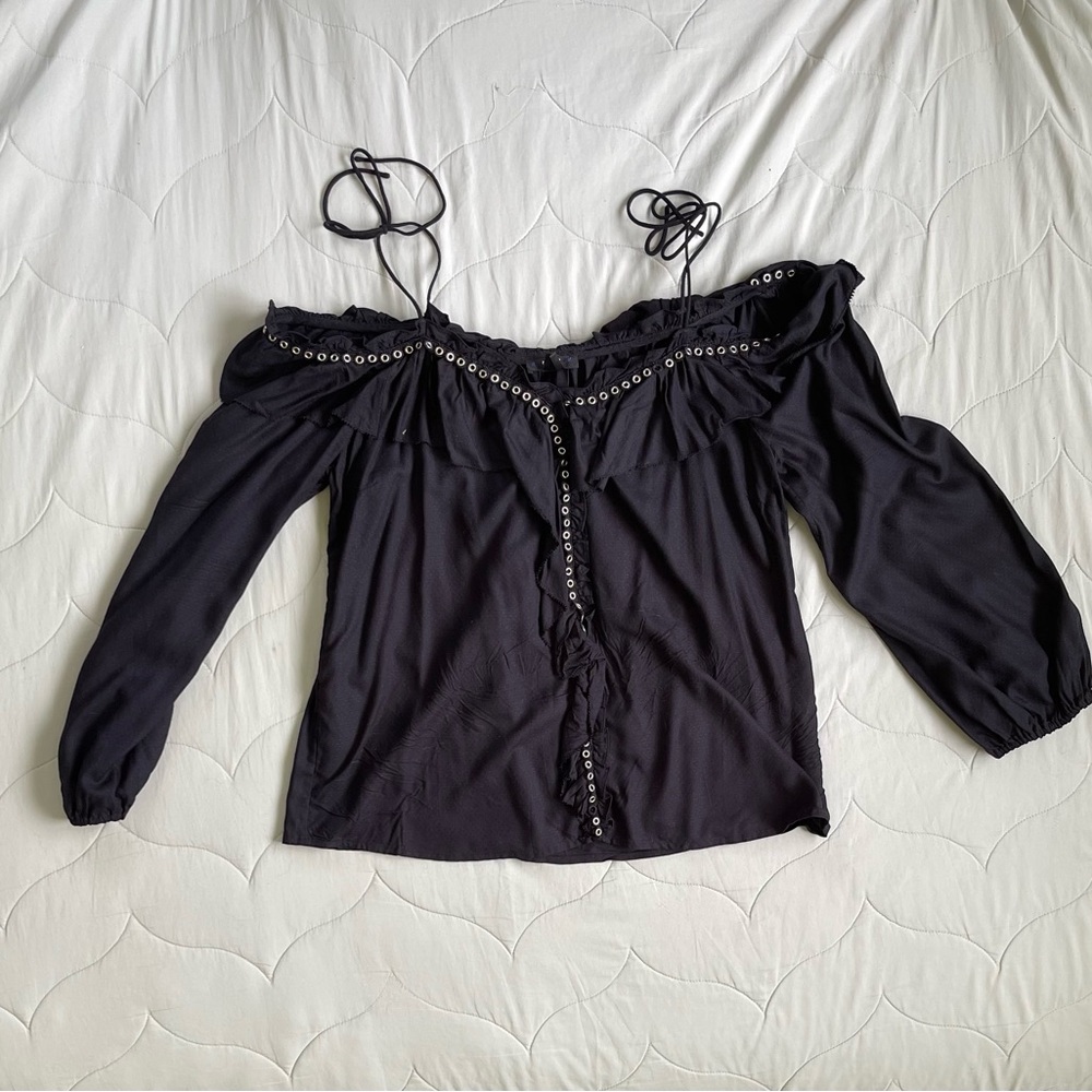 Paige Off-the-shoulder Long Sleeve Top
